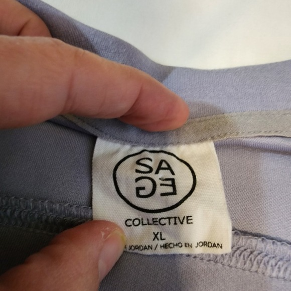 SAGE Collective Scuba Crewneck Sweatshirt. Periwinkle. Super Soft. Pockets L - Picture 2 of 10